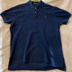 Polo Ralph Lauren Original Fit Mesh Polo Shirt Solid Newport Navy Large